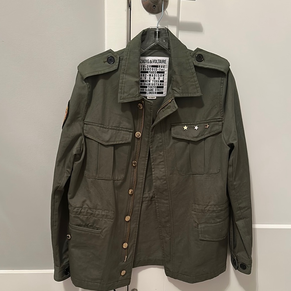 Zadig & Voltaire Green Military Jacket